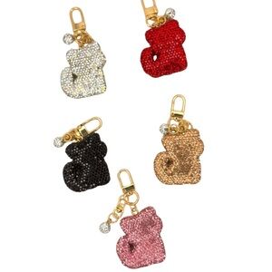 Keychain Set of 2 Red and Pink